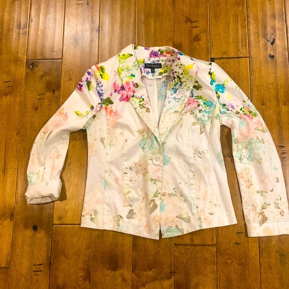 HAND BLEACHED JACKET FLORAL - Picture 2 of 10